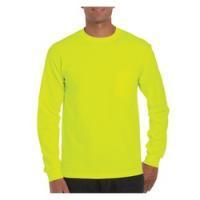 Gildan Ultra Cotton 2410-GRN-L T-Shirt L Cotton Safety Green Long