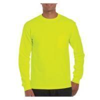 Gildan Ultra Cotton 2410-GRN-2XL T-Shirt 2XL Cotton Safety Green Long