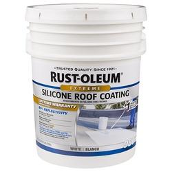RUST-OLEUM 980 308663 Silicone Roof Coating White 5 gal Liquid