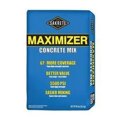 SAKRETE 65200016 Maximizer Concrete Mix Gray Solid 40 lb Bag