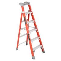 Louisville FXS1506 Cross Step Ladder 124 in Max Reach H 6-Step 300 lb