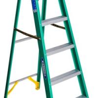 WERNER 5906 Step Ladder 10 ft Max Reach H 5-Step 225 lb Type II Duty