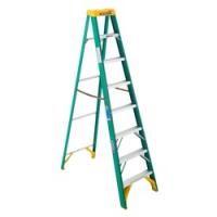 WERNER 5908 Step Ladder 12 ft Max Reach H 7-Step 225 lb Type II Duty