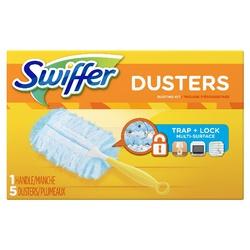 Swiffer Dusters 40509 Cleaner Starter Kit Fiber Head Plastic Handle