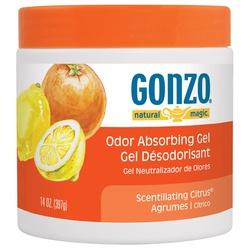Gonzo 4119D Odor Absorbing Gel 14 oz Jar Scentillating Citrus White 400