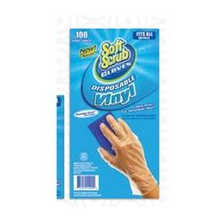 Soft Scrub 11200-16 Disposable Gloves One-Size Vinyl Clear Powder Free