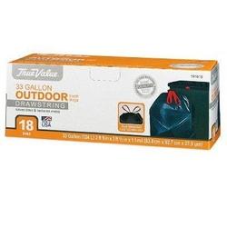 True Value 1200045 Trash Bag L 33 gal Capacity Black