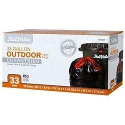 True Value 1221750 Trash Bag L 33 gal Capacity Black