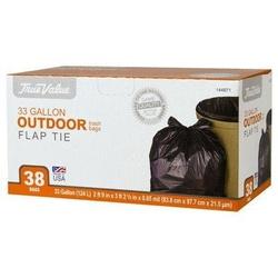 True Value 1221754 Trash Bag L 33 gal Capacity Plastic Black
