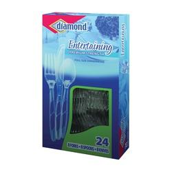 diamond 00098 Cutlery Set Polystyrene Clear