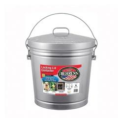 Behrens 6106 KIT Locking Lid Can 6 gal Capacity Galvanized Steel Silver