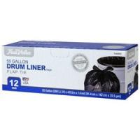 True Value 1221766 Drum Liner Trash Bag 55 gal Capacity Black