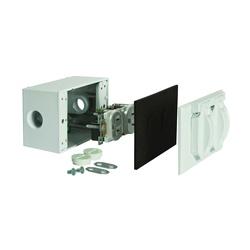 HUBBELL 5839-6 Cover Kit 1-Gang Metal White Powder-Coated Horizontal