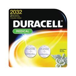 DURACELL DL2032B2PK Coin Cell Battery, 3 V Battery, 220 mAh, CR2032 Battery,