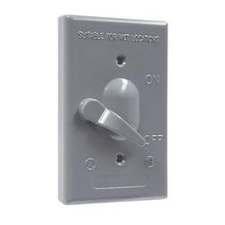 HUBBELL 5121-0 Switch Cover Aluminum Gray Powder-Coated