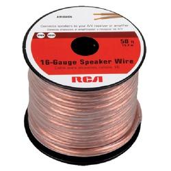RCA AH1650SR Speaker Wire 16 ga Wire Clear Sheath 50 ft L