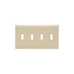 Pass and Seymour SP SP4IU Wallplate 8.13 in L 4-1/2 in W 4-Gang Plastic
