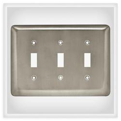 Liberty Hardware Stamped Round W10247-SN-U Switch Cover 6.78 in L 4.88 in