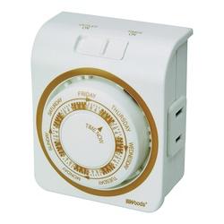 Woods 50003 Mechanical Timer 15 A 125 V 1875 W 7 day Time Setting White