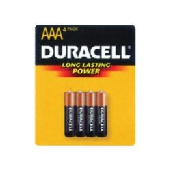 DURACELL MN2400B4Z AAA Alkaline Battery, 1.5 V Battery, 1.15 Ah, AAA