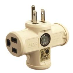 ACE FA-848E/15BU Outlet Adapter 2-Pole 15 A 125 V 3-Outlet Beige