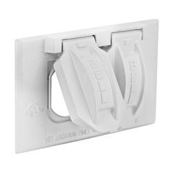 HUBBELL 5180-1 Cover 2-13/16 in L 4-9/16 in W Aluminum White