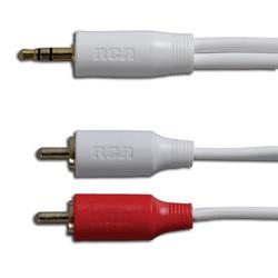 RCA CAH745Z Audio Cable RCA Male Mini-Phone Male White Sheath