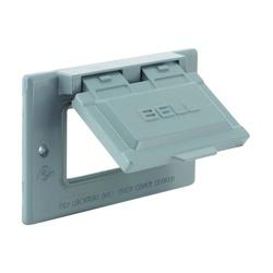 HUBBELL 5101-0 Cover 2-13/16 in L 4-9/16 in W Aluminum Gray