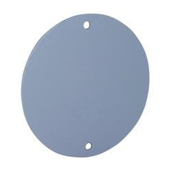 HUBBELL 5374-0 Cover 4-1/8 in W Round Aluminum Gray Powder-Coated