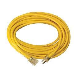 CCI 2885 Extension Cord 12 AWG Cable 100 ft L 15 A 125 V Yellow Jacket