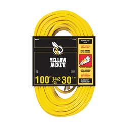 CCI 2888 Extension Cord 14 AWG Cable 100 ft L 13 A 125 V Yellow Jacket