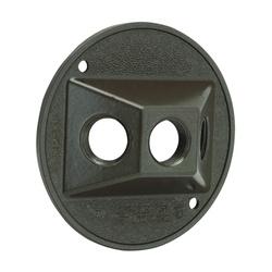 HUBBELL 5197-2 Cluster Cover 4-1/8 in Dia 4-1/8 in W Round Metal