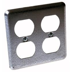RACO 873 Handy Box Cover 4 in L 4 in W Square Steel Gray Galvanized