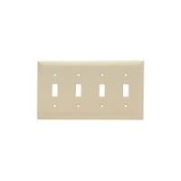 Pass and Seymour SP SP4IU Wallplate 8.13 in L 4-1/2 in W 4-Gang Plastic