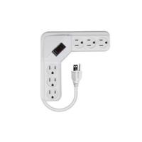 KAB PS-644 Outlet Power Strip 14/3 ga Cable 6-Socket 15 A 120 V White