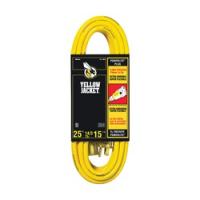 CCI 2886 Extension Cord 14 AWG Cable 25 ft L 15 A 125 V Yellow Jacket