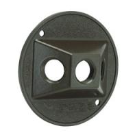 HUBBELL 5197-2 Cluster Cover 4-1/8 in Dia 4-1/8 in W Round Metal