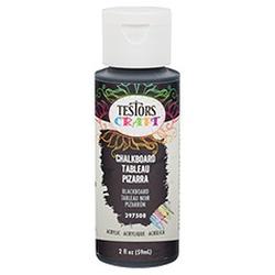 TESTORS 297508 Craft Paint Fluorescent Chalkboard Black 2 oz Bottle