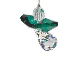 Woodstock Chimes CGEM Crystal Guardian Angel, 6 in L, Emerald, Austrian