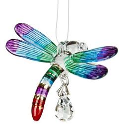 Woodstock Chimes CDRAI Handcrafted Fantasy Glass 5-1/2 in L Dragonfly