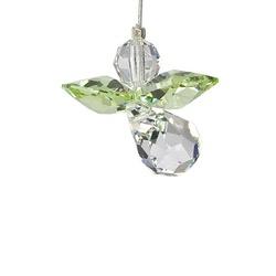 Woodstock Chimes CGPE Crystal Guardian Angel, 6 in L, Peridot, Austrian