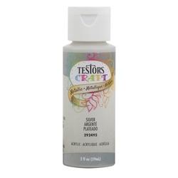 TESTORS 292495A Craft Paint Silver 2 oz Bottle