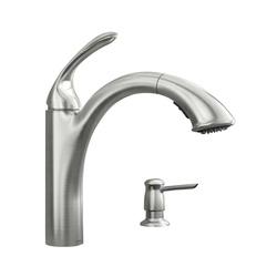 Moen Kinzel 87035SRS Kitchen Faucet, 1.5 gpm, 1-Faucet Handle, Stainless