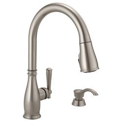 DELTA CHARMAINE 19962Z-SSSD-DST Kitchen Faucet, 1.8 gpm, Metal, Stainless,