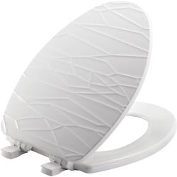 Mayfair 137SLOW 000 Toilet Seat Elongated Wood White Easy Clean and