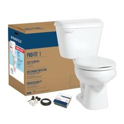 Mansfield Pro-Fit 1 4130CTK 2-Piece Complete Toilet Kit Round Front Bowl