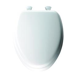 Mayfair 113EC-00 Toilet Seat with Cover Elongated Vinyl/Wood White Twist