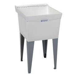 ELM UTILATUB 19F Laundry Tub 18 gal Capacity 2-Deck Hole 24 in OAW 24 in