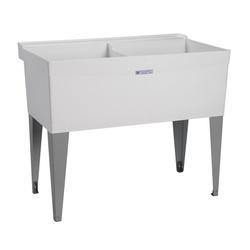 ELM UTILATUB 27F Laundry Tub 38 gal Capacity 2-Deck Hole 40 in OAW 34 in