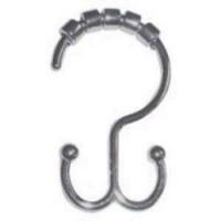 Zenna Home 96BN Roller Shower Curtain Hook Steel Brushed Nickel 2 in W 3